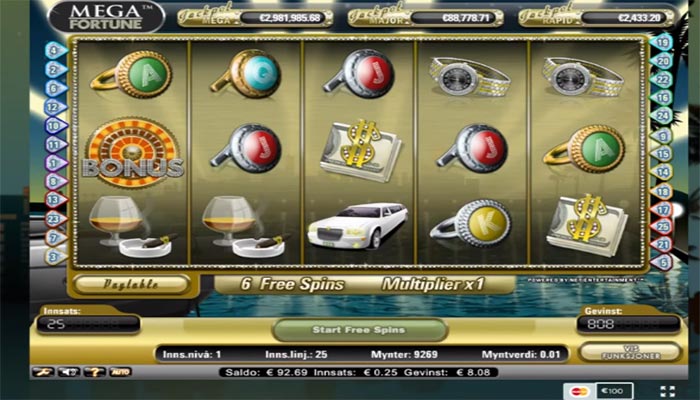 Mega Fortune spelautomater online